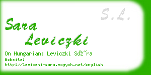 sara leviczki business card